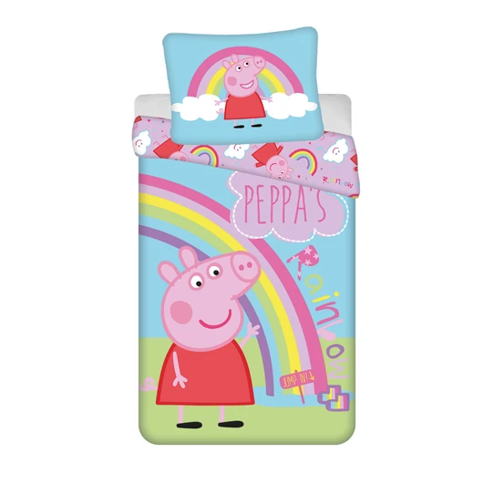 Peppa malac Jump In ágyneműhuzat 140×200cm, 70×90 cm