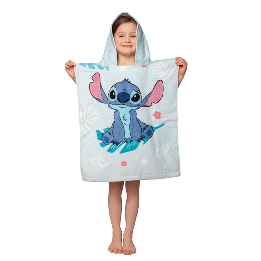 Disney Lilo és Stitch, A csillagkutya Blue strand törölköző poncsó 50x115 cm