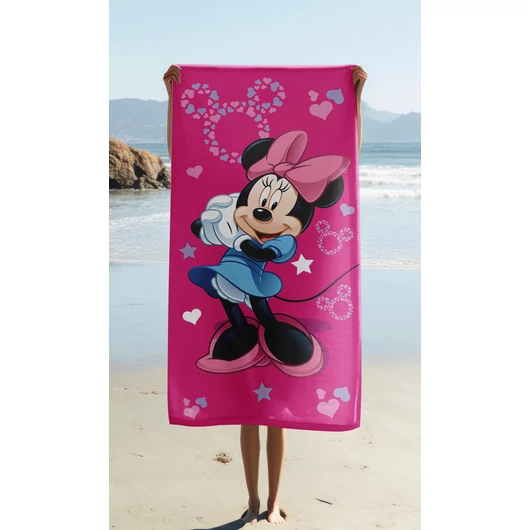 Disney Minnie Pink Star fürdőlepedő, strand törölköző 70x140cm