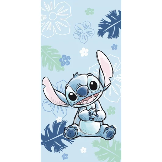 Disney Lilo és Stitch, A csillagkutya Ohana Blue fürdőlepedő, strand törölköző 70x140cm