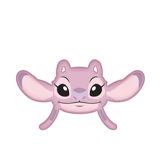 Disney Lilo és Stitch, A csillagkutya Angel Pink 3D formapárna, díszpárna 35 cm