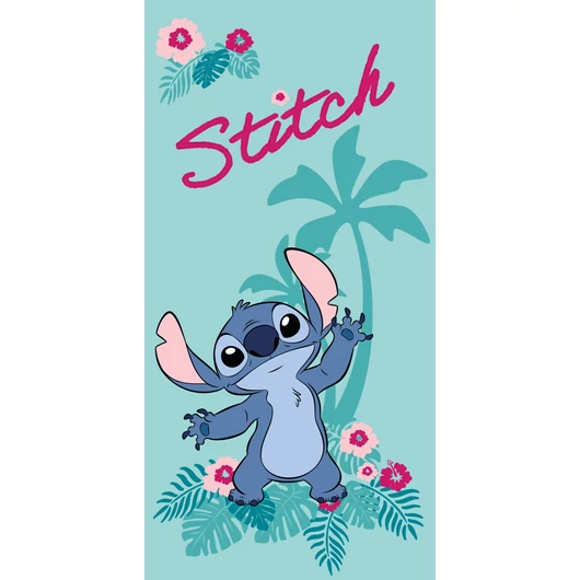 Disney Lilo és Stitch, A csillagkutya Hawaii fürdőlepedő, strand törölköző 70x140cm (Fast Dry)