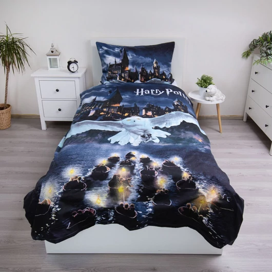 Harry Potter Hogwarts Night ágyneműhuzat 140×200cm, 70×90 cm microfibre