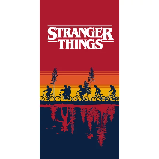 Stranger Things Upside Down fürdőlepedő, strand törölköző 70x140cm