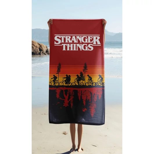 Stranger Things Upside Down fürdőlepedő, strand törölköző 70x140cm