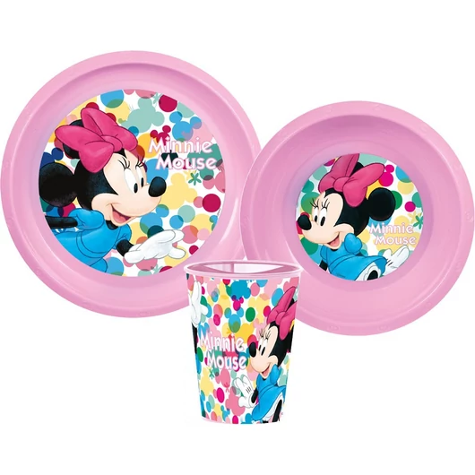 Disney Minnie Feel Good étkészlet, műanyag szett