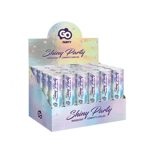Színes Shiny Party konfetti kilövő 15 cm