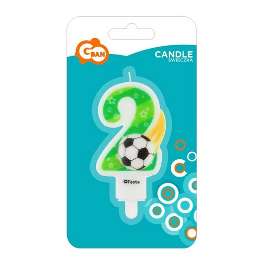 Focis 2-es Ball számgyertya, tortagyertya