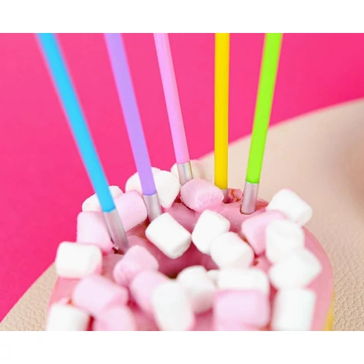 Színes Pastel tortagyertya, gyertya szett 10 db-os