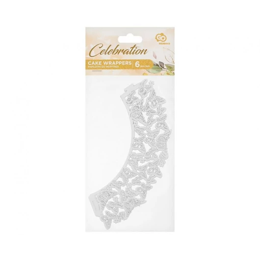 Pillangó White muffin dísz 6 db-os