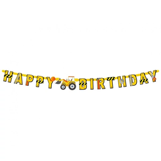 Építkezés Building Blocks Happy Birthday felirat 220 cm