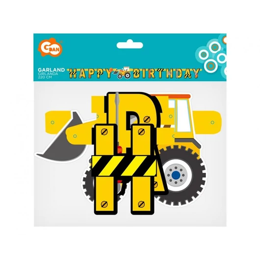 Építkezés Building Blocks Happy Birthday felirat 220 cm