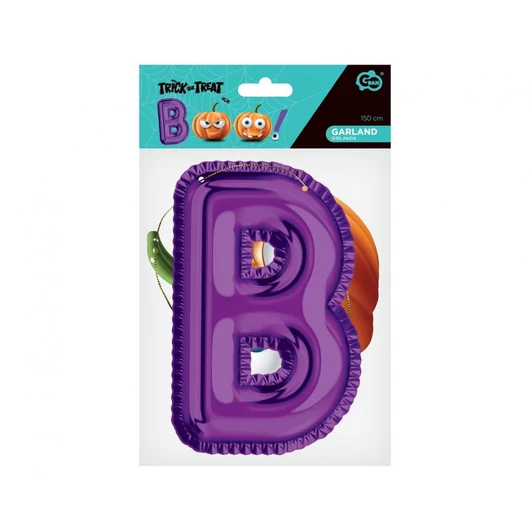 Halloween Boo papír felirat 150 cm