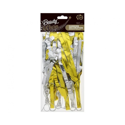 Arany-Ezüst B&C szalag dekoráció 180 cm