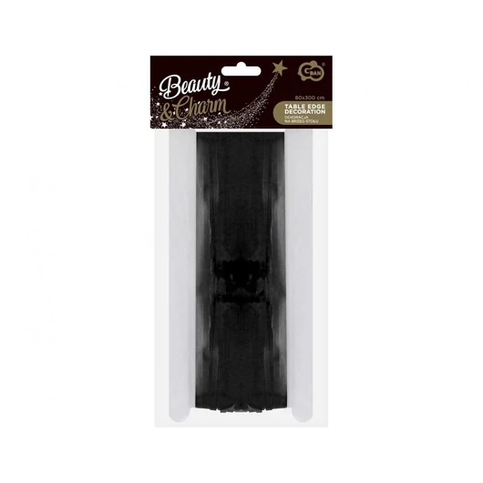 B&C Black, Fekete asztali dekoráció 300 cm