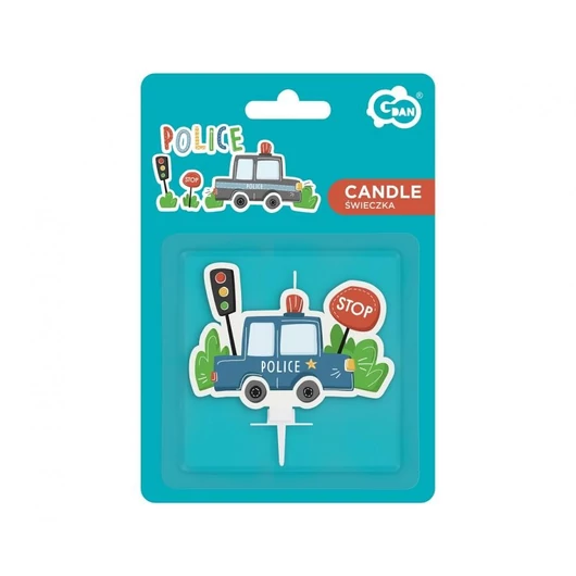 Rendőr Beep tortagyertya 7 cm