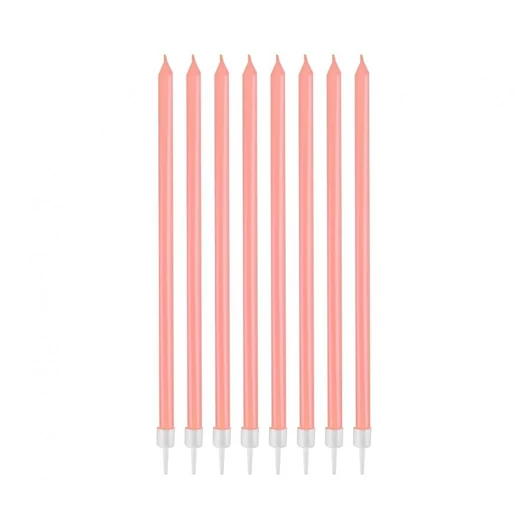 Rózsaszín Pearly Light Pink tortagyertya, gyertya szett 8 db-os