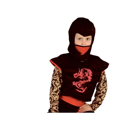 Nindzsa Red Dragon jelmez 130/140 cm