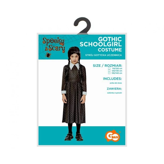 Iskoláslány Gothic jelmez 120/130 cm