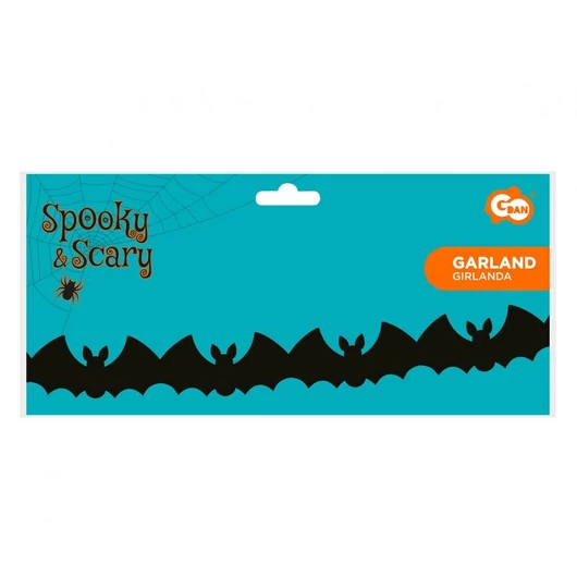 Denevér Black papír girland 300 cm