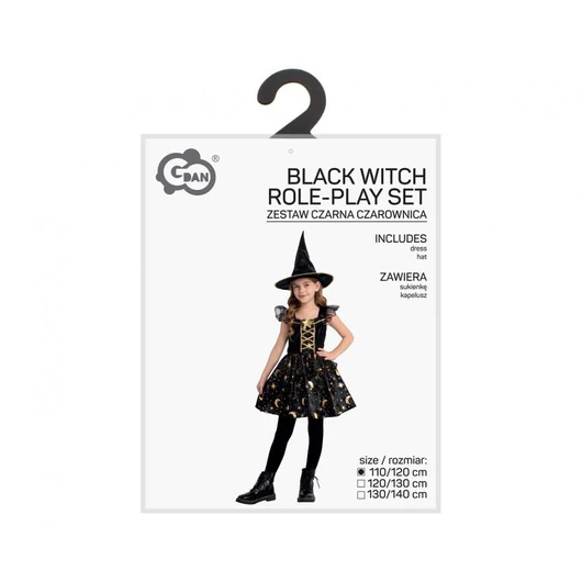 Boszorkány Black Moon jelmez 110/120 cm