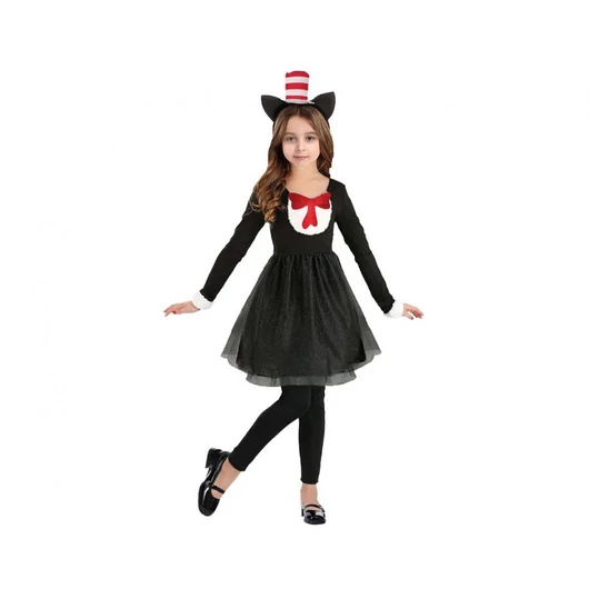 Cica lány Black jelmez 110/120 cm