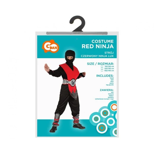 Red Ninja jelmez 110/120 cm