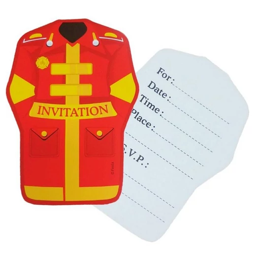 Tűzoltóság Fire Brigade meghívó 6 db-os