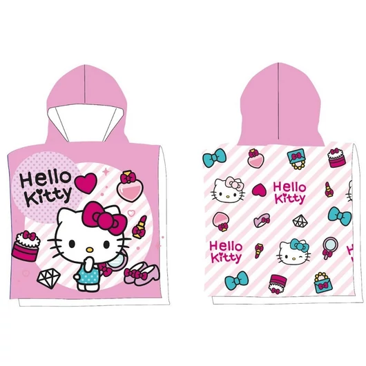 Hello Kitty Fashion strand törölköző poncsó 50x100 cm (Fast Dry)