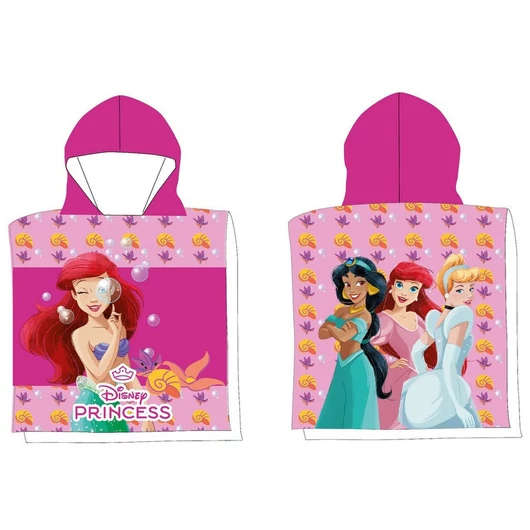 Disney Hercegnők Royal Sparkle strand törölköző poncsó 50x100 cm (Fast Dry)