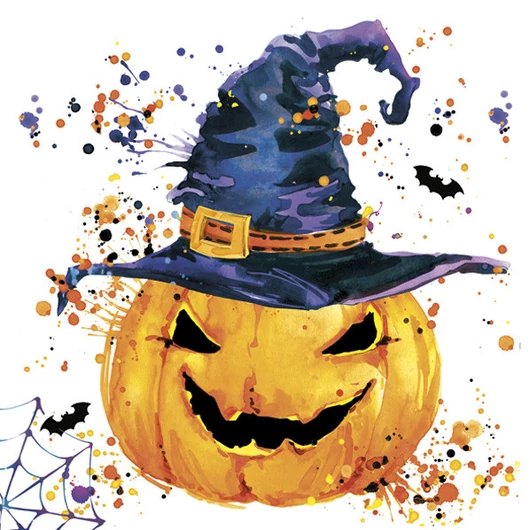 Halloween Creepy Pumpkin szalvéta 20 db-os 33x33 cm