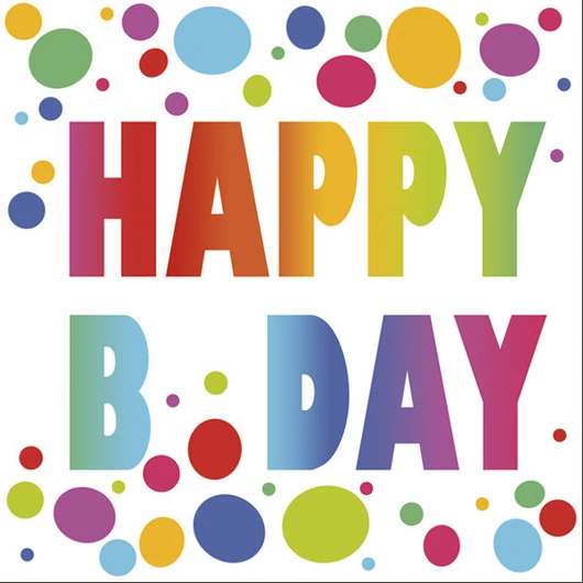 Happy Birthday Dots szalvéta 20 db-os 33x33 cm