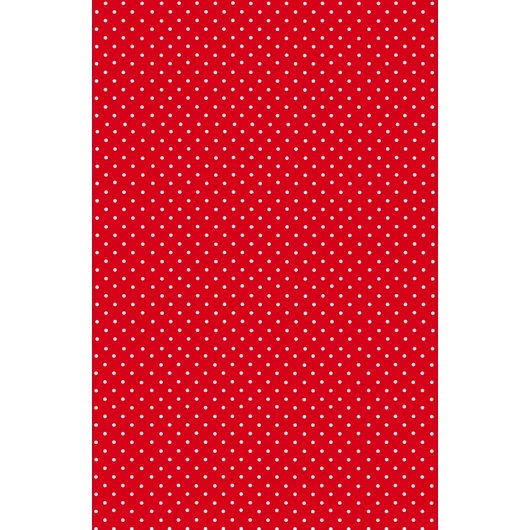 Piros White Dots papír asztalterítő 120x180 cm