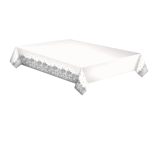 Díszes Silver papír asztalterítő 120x180 cm