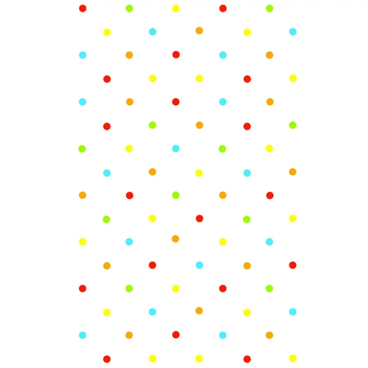 Színes Pastel Dots papír asztalterítő 120x180 cm