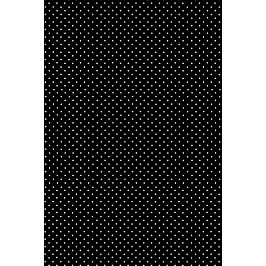 Fekete White Dots papír asztalterítő 120x180 cm