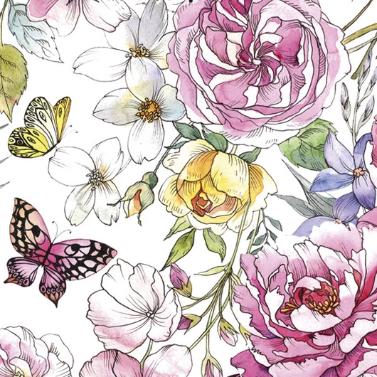 Virág Watercolour szalvéta 20 db-os 33x33 cm