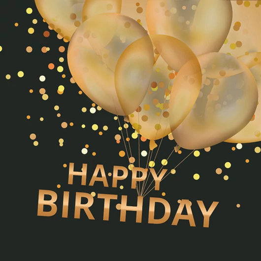 Happy Birthday Gold Balloons szalvéta 20 db-os 33x33 cm
