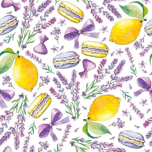 Macaron Limes and Lavender szalvéta 20 db-os 33x33 cm