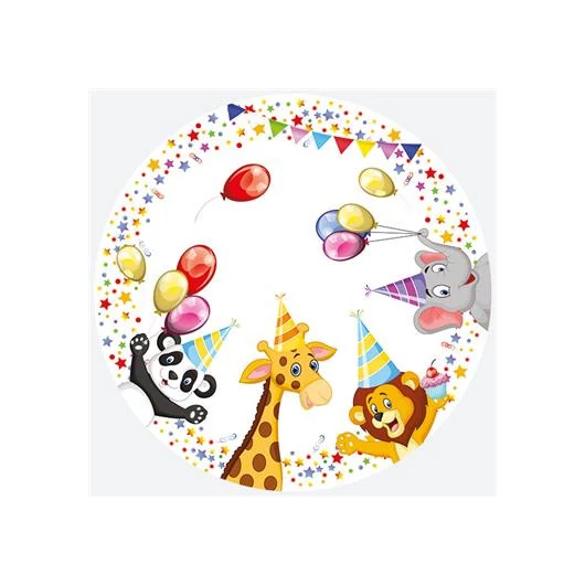 Happy Birthday Star papírtányér 8 db-os 18 cm