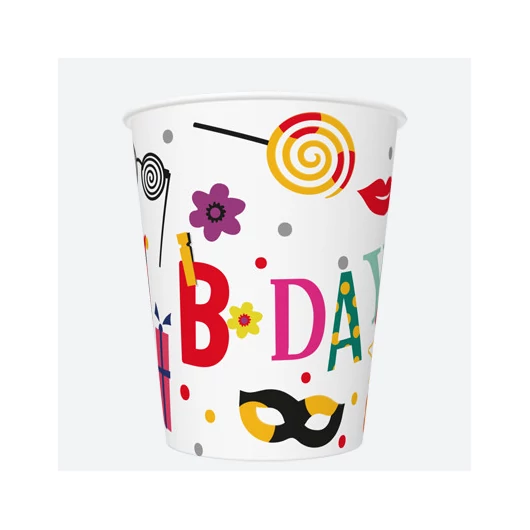 Happy Birthday Funny papír pohár 8 db-os 250 ml
