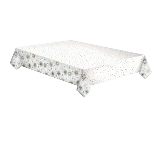 Karácsonyi Stars and Twirls papír asztalterítő 120x180 cm