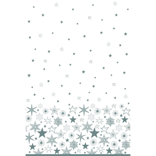 Karácsonyi Silver Stars papír asztalterítő 120x180 cm