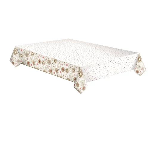 Karácsonyi Gold Stars and Twirls papír asztalterítő 120x180 cm