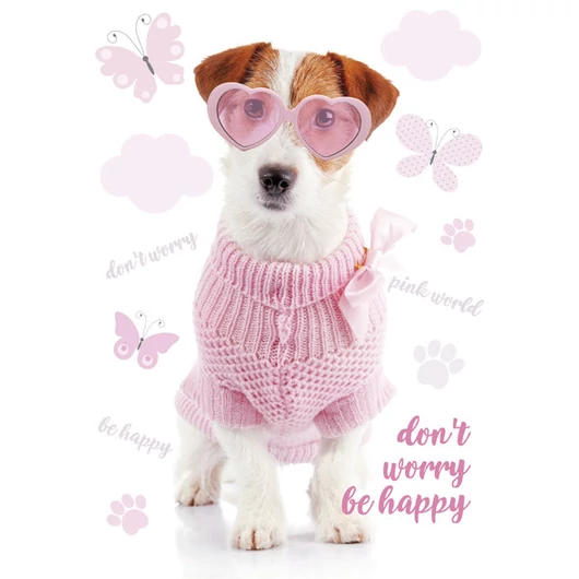 Kutyás Pink World A/4 gumis mappa