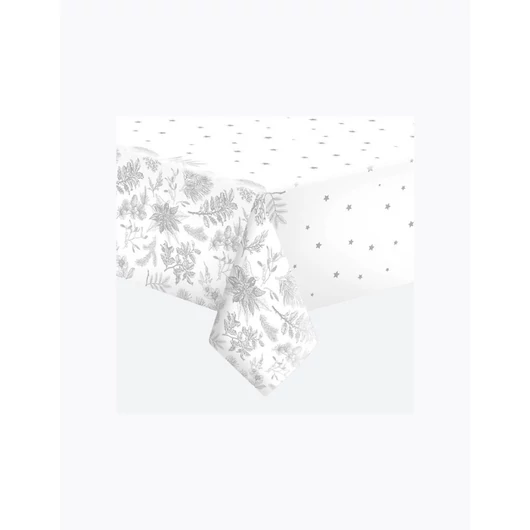 Karácsonyi Botanical Silver papír asztalterítő 120x180 cm