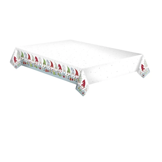 Karácsonyi Funny Gnomes papír asztalterítő 120x180 cm