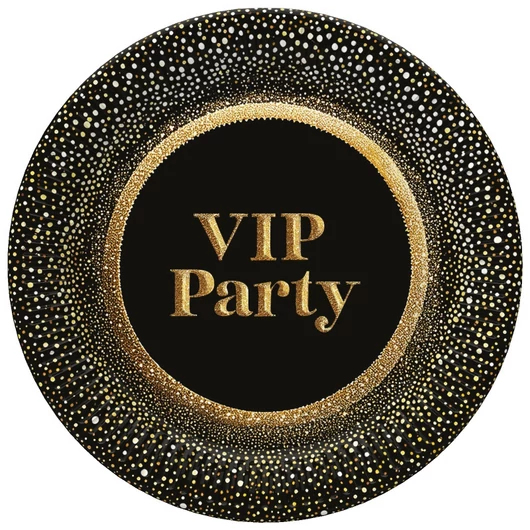 Party Gold VIP papírtányér 8 db-os 18 cm