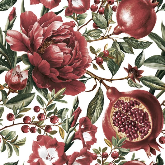 Virág Pomegranates szalvéta 20 db-os 33x33 cm