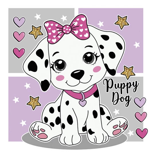 Állatos Charming Puppy szalvéta 20 db-os 33x33 cm